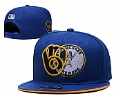 Milwaukee Brewers Team Logo Adjustable Hat YD (5)